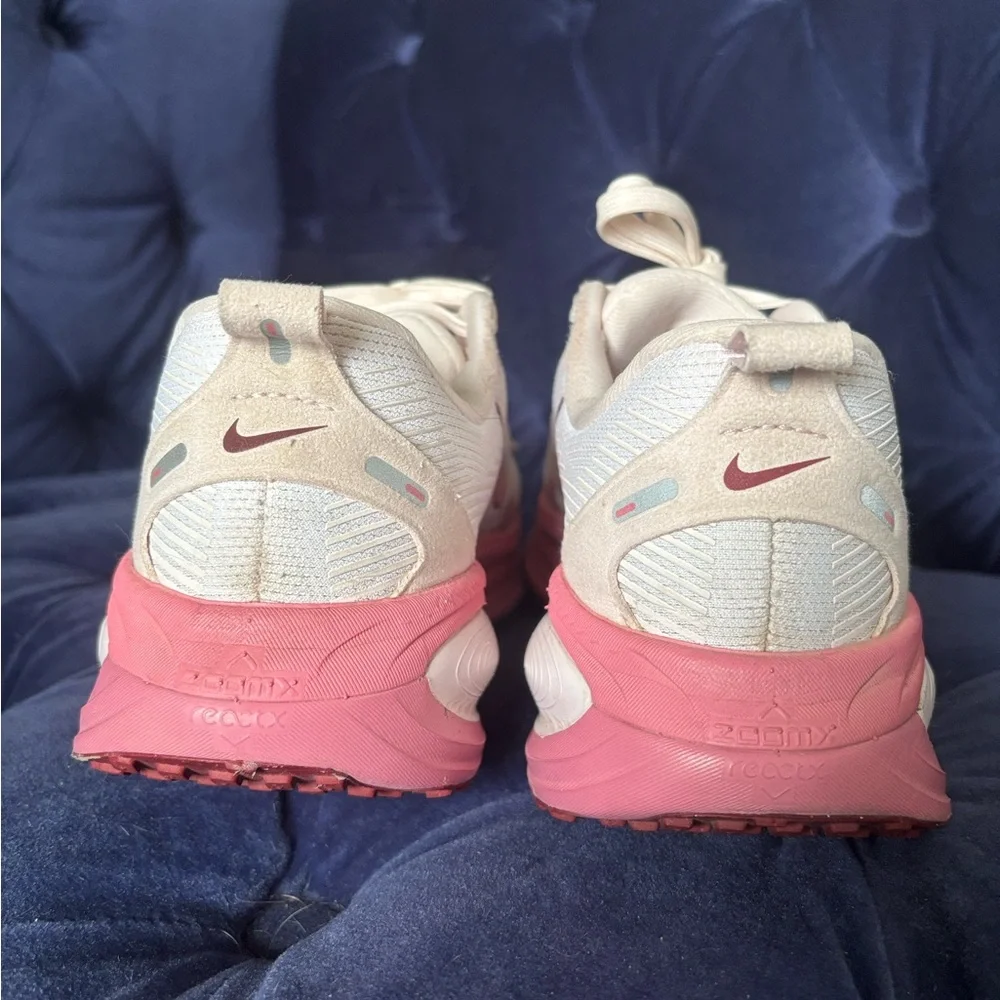 Nike Women’s Pink and White Vomero ZoomX Running Sneakers